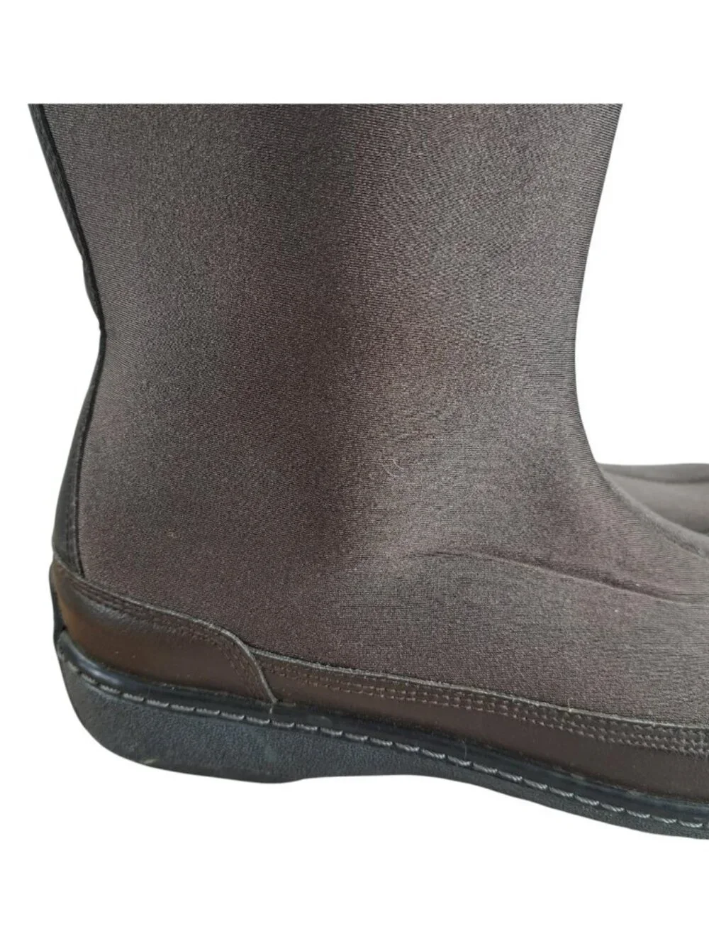 Aetrex Berries Brown Neoprene Pull On Mid Calf Waterproof Boots Size 41 US 9